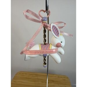 Granddaughter's First Christmas American Greetings Ornament 2005 Carousel Rabbit